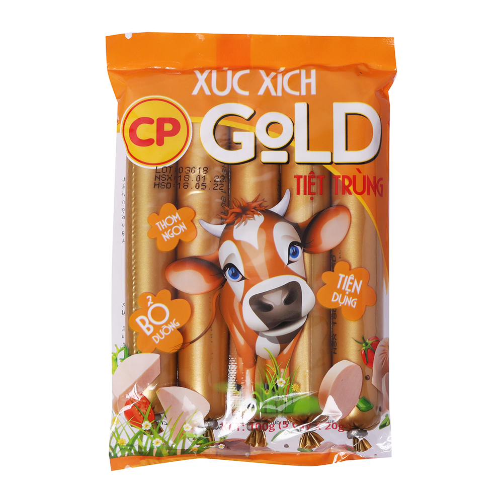 5 Cây Xúc Xích Tiệt Trùng CP Gold 20G