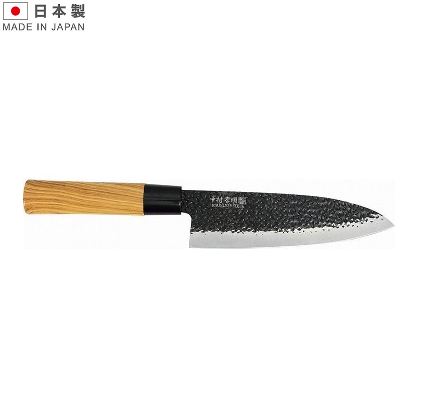 Set 01 Dao làm bếp Sumikama cán gỗ, lưỡi bằng Titanium cao cấp + 01 Đá mài dao kéo 2 mặt - Nội địa Nhật Bản