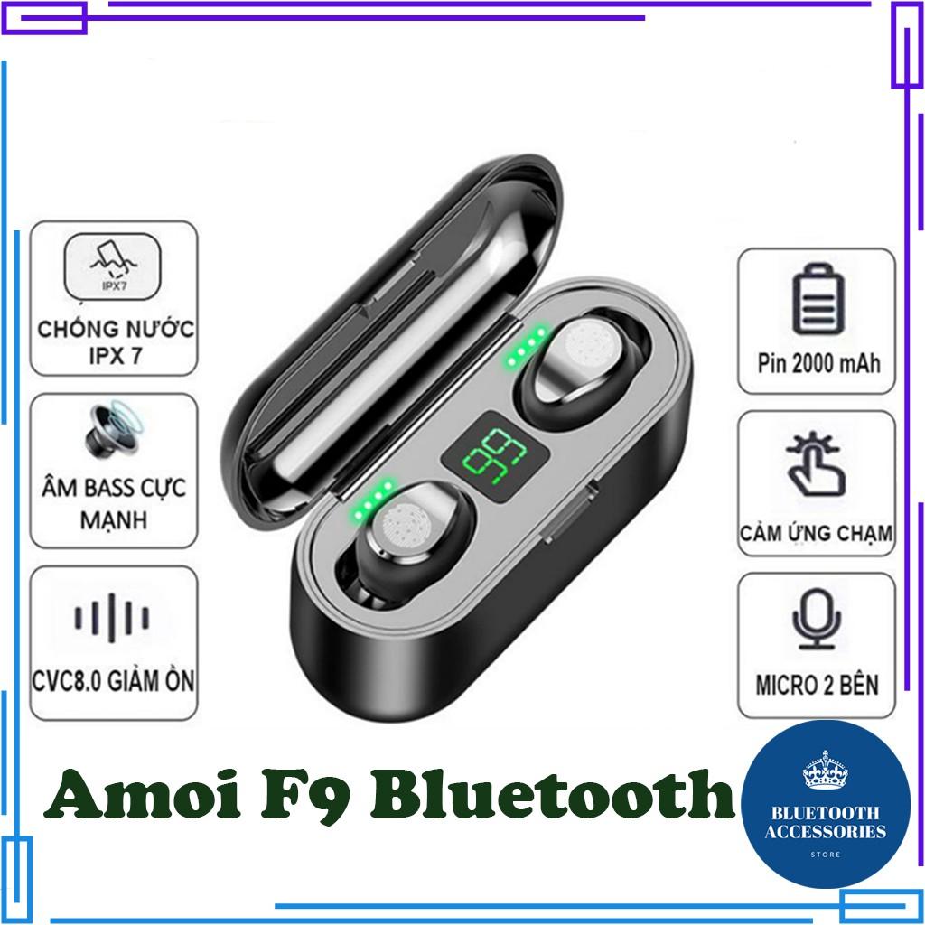 Tai Nghe Bluetooth Amoi F9 Cảm Ứng Vân Tay, Cách Âm Chống Ồn - Hàng Chính Hãng