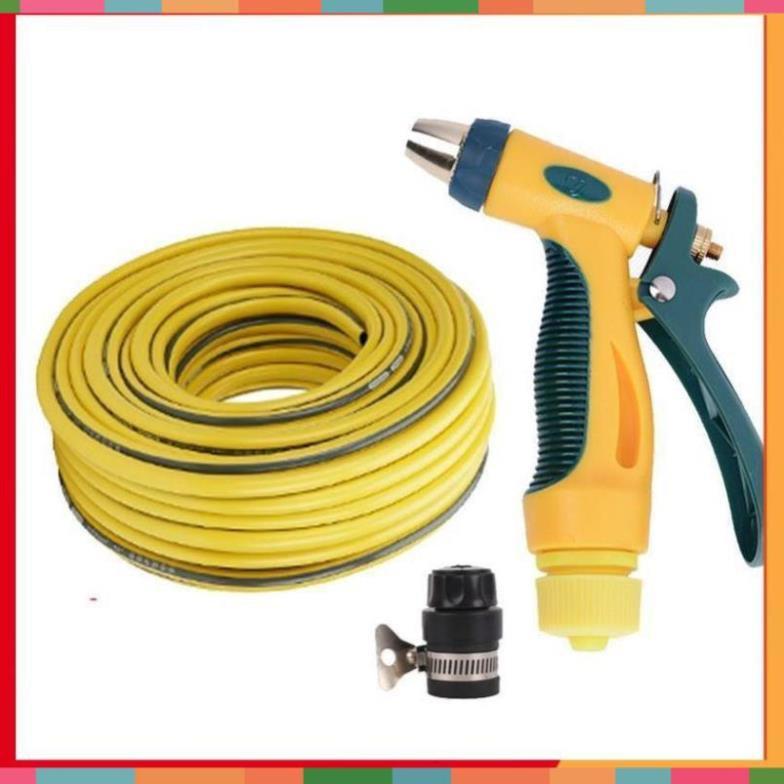 Bộ dây vòi xịt nước rửa xe,tưới cây tăng áp 3 lần 7-10m
