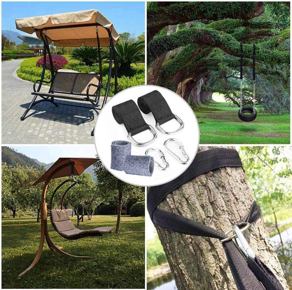 Phụ kiện võng 1 cặp Phụ kiện xích đu Bộ dây treo xích đu Bộ đồ treo Võng Ghế treo Chống nước 2 x 150CM Dây đeo bằng sợi polyester với 2 x Carabiner cao cấp
