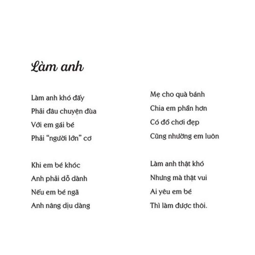 Làm Anh - Thơ Hay Viết Cho Thiếu Nhi