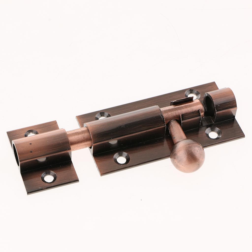 Door Slide Catch Lock Bolt Latch Barrel for Home Gate Security 4inch Copper