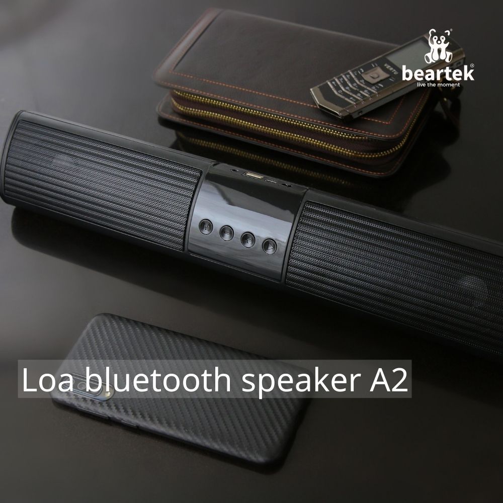 Loa bluetooth speaker BEARTEK A2 dáng dài 2 loa cực đỉnh - Kiểu dáng sang trọng hỗ trợ thẻ nhớ - Hàng nhập khẩu – LWR000A2