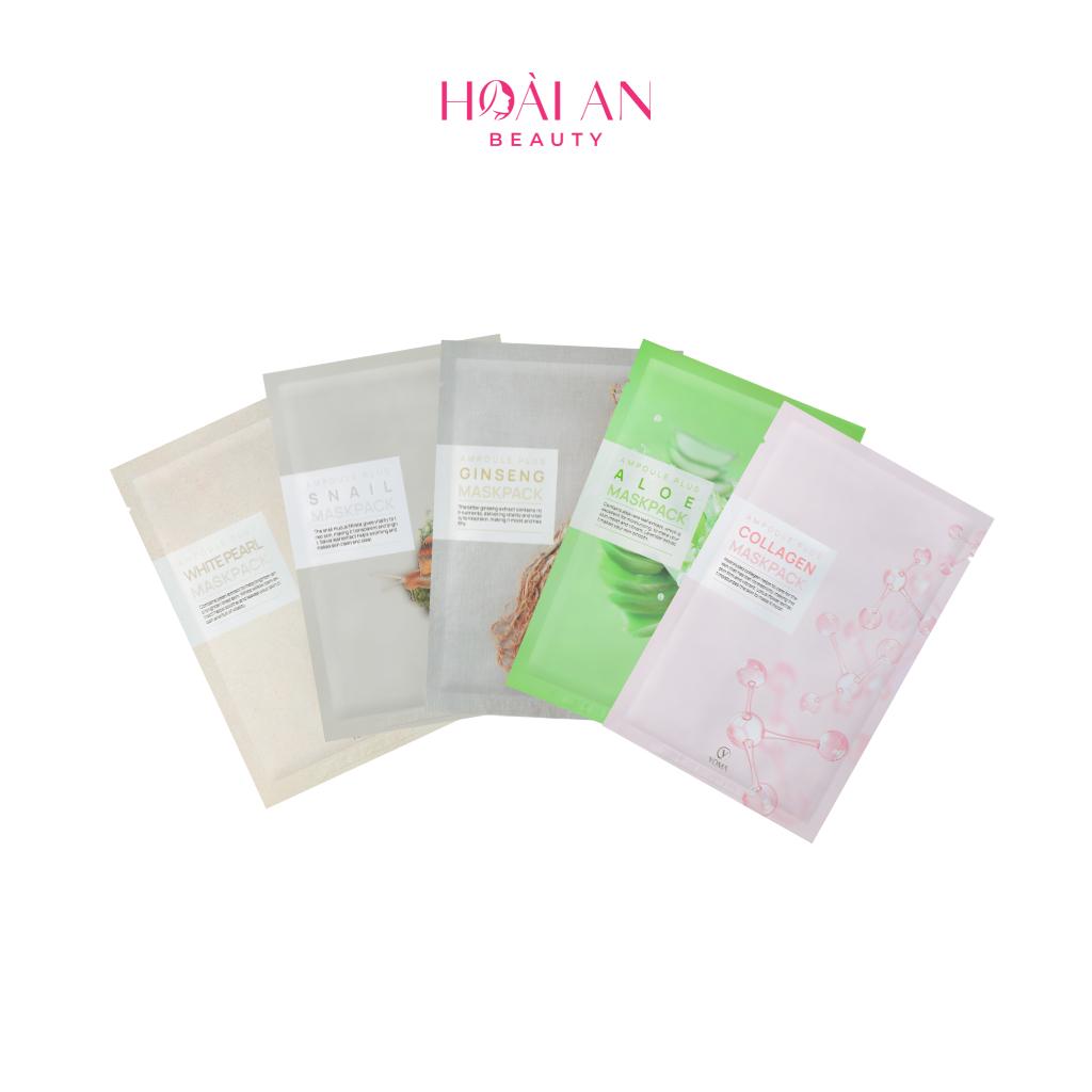 Set 5 mặt nạ tinh chất dưỡng ẩm, làm dịu da và chống lão hóa Yoma Ampoule Plus Mask 25g