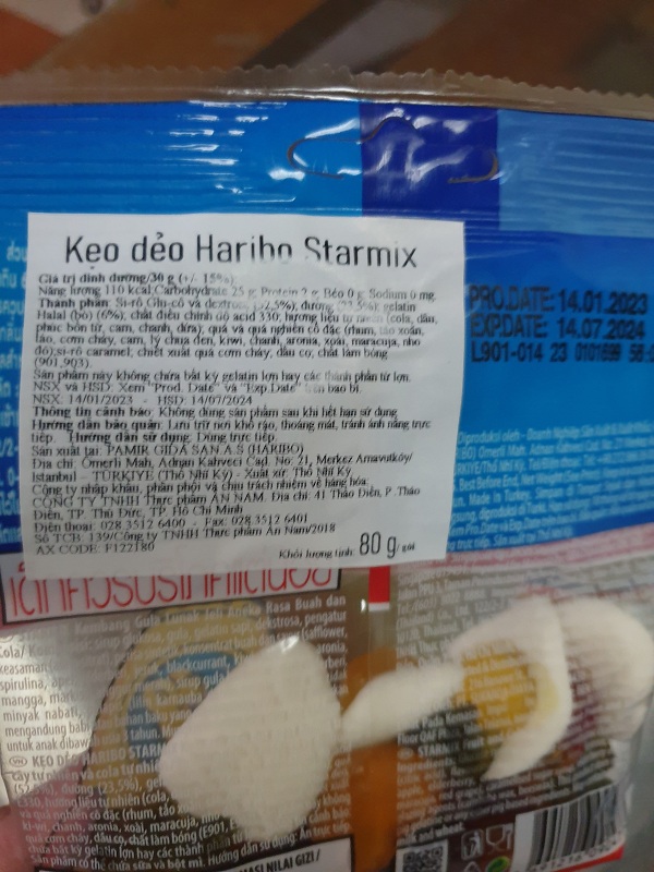 Kẹo dẻo Haribo Star Mix 160g