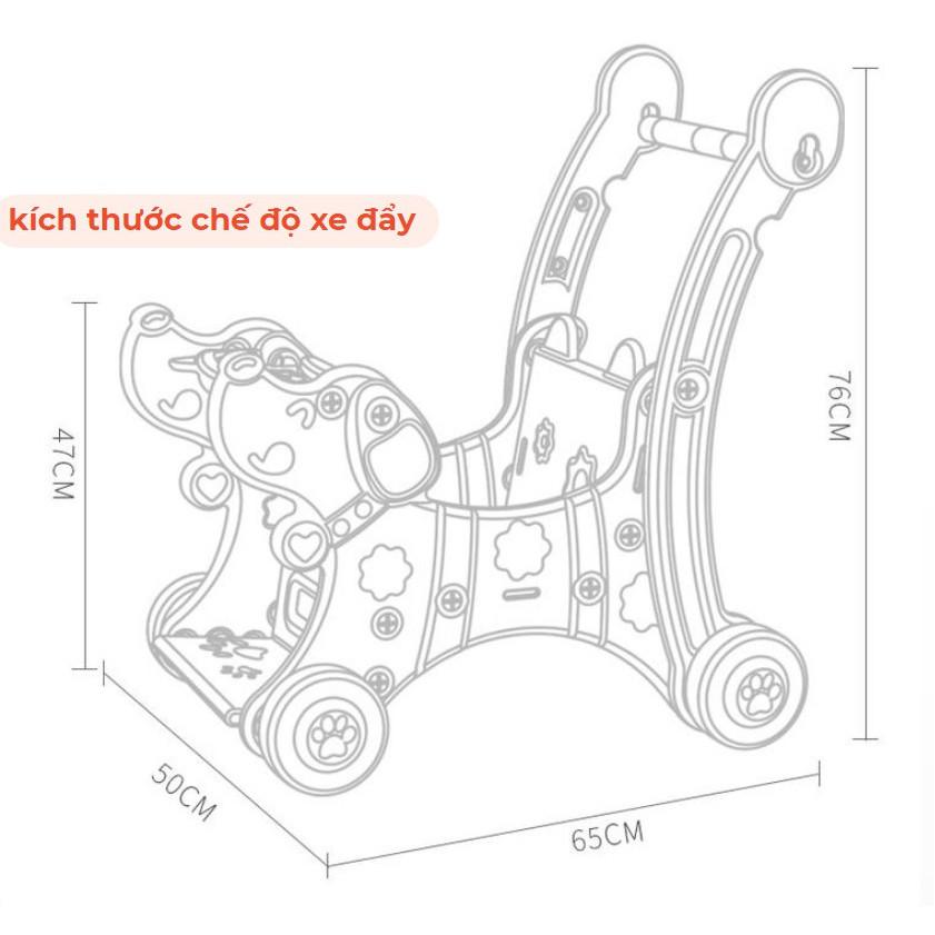 Ngựa bập bênh kiêm xe đẩy cho bé 5 trong 1