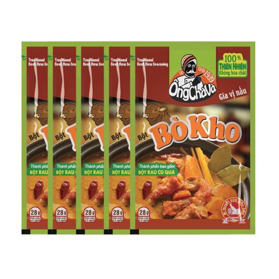 Combo 5 Túi Bột Bò Kho Ông Chà Và 28g