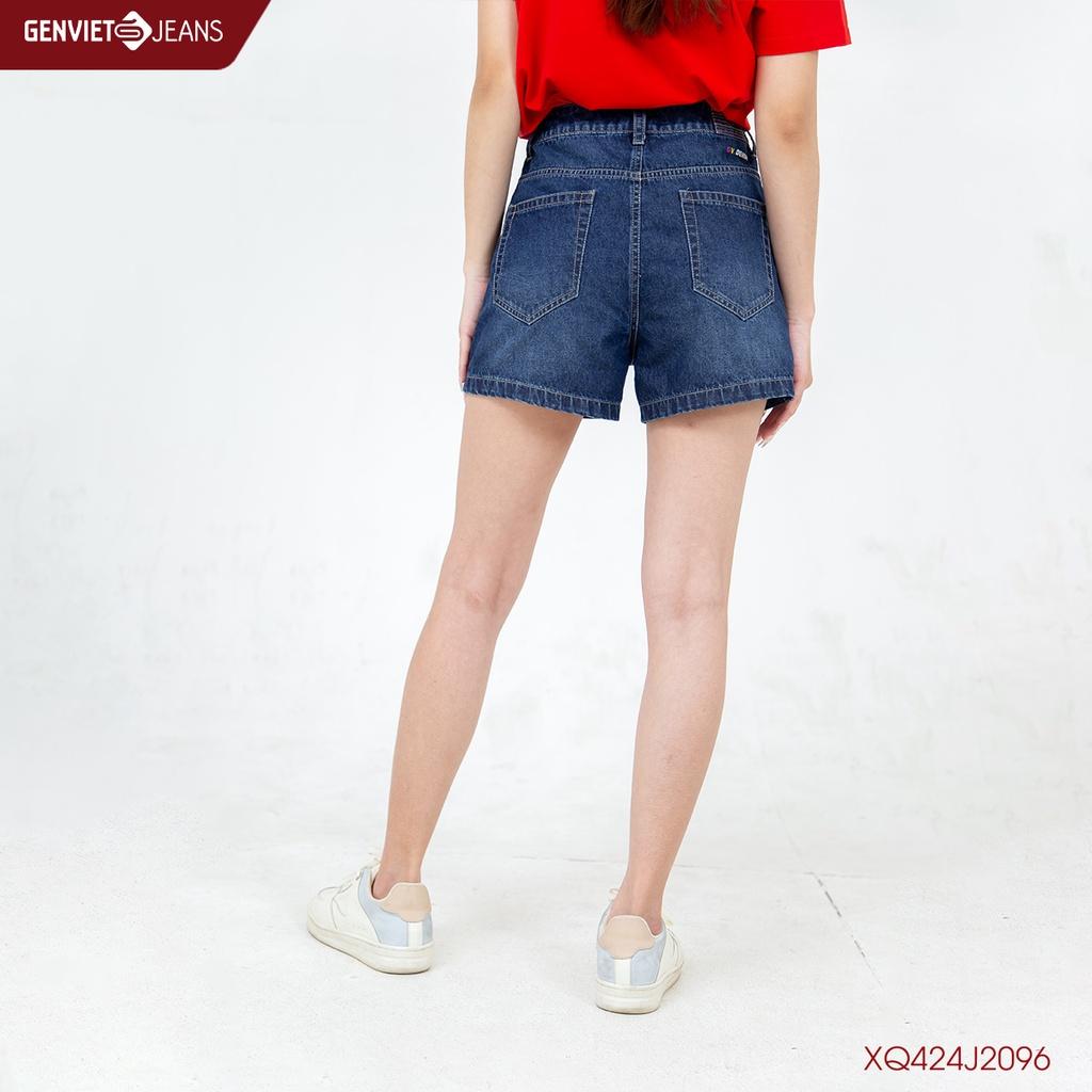 Quần Sooc Jeans Nữ Suông Boxy Fit GEMVIET XQ424J2096