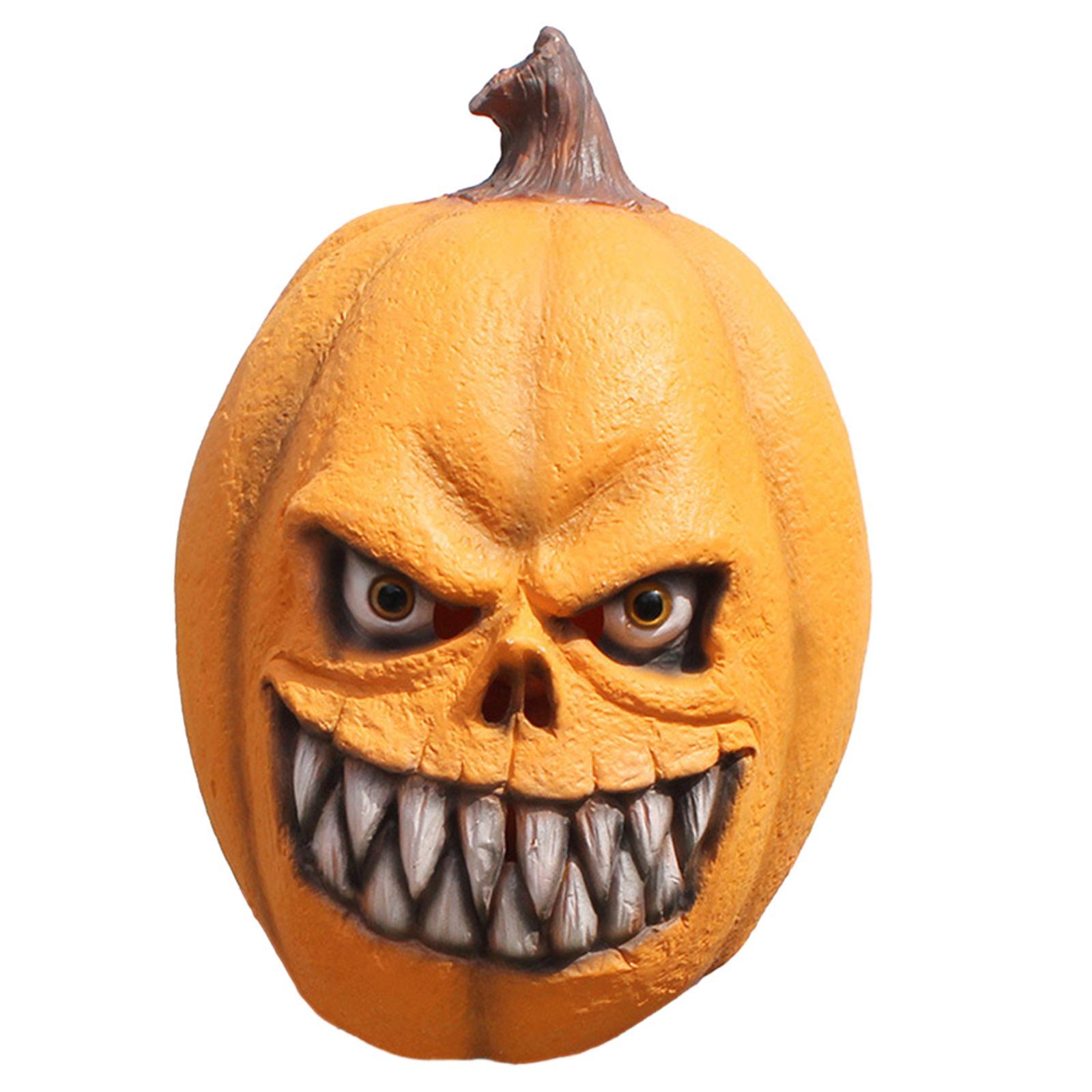 Halloween Pumpkin Head Scary Full Face Cover for Cosplay Carnival Party