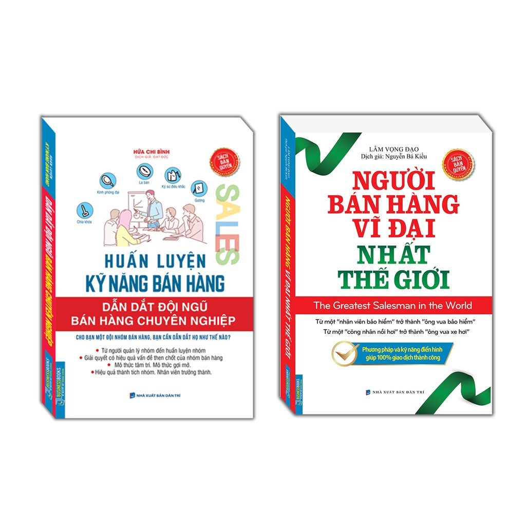 Sách Combo Người Bán Hàng Vĩ Đại Nhất Thế Giới+ Huấn Luyện Kỹ Năng Bán Hàng - Dẫn Dắt Đội Ngũ Bán Hàng Chuyên Nghiệp MHB