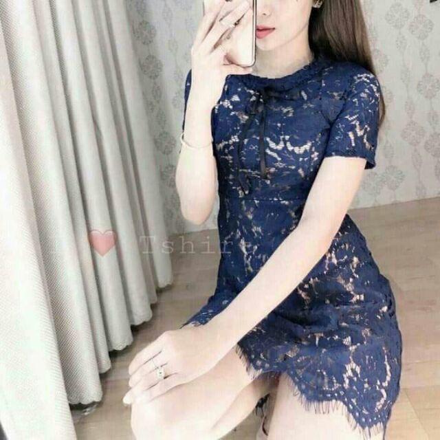 Đầm body ren ngắn
