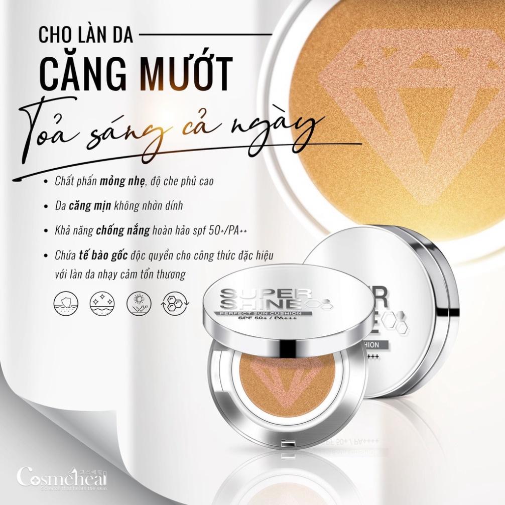 Phấn Nước COSMEHEAL Perfect Sun Cushion SPF50+/PA+++ Chống Nắng Bên Ngoài, Dưỡng Ẩm Bên Trong, Mỏng Nhẹ Không Bít Tắc.