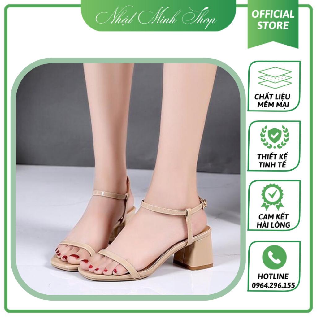 Giày Sandal Nữ 5 Phân Giày Cao Gót Siêu Hot, Chất Liệu Pu Cao Cấp, Không Gây Đau Chân Chiều Cao Đế 5Cm 035
