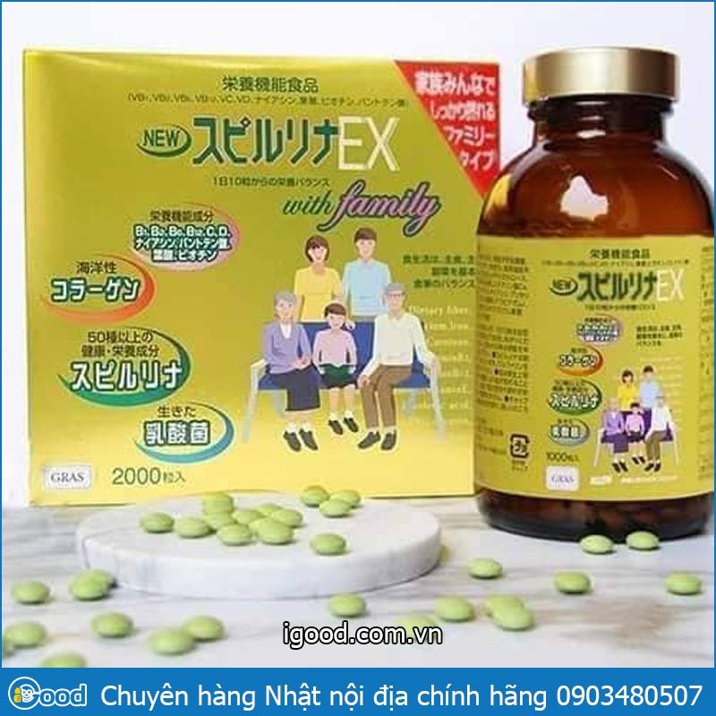 Tảo vàng EX Nhật Bản (1 set 2 lọ, mỗi lọ 1000 viên)