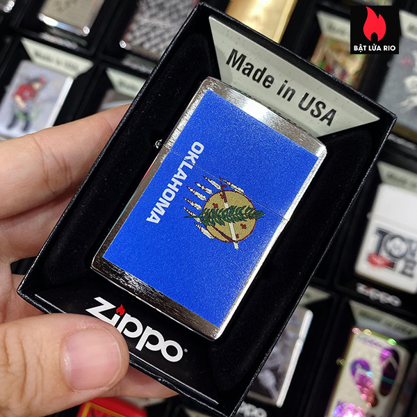 Bật Lửa Zippo 200 Oklahoma Flag Design