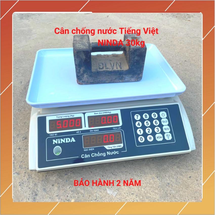 Cân điện tử chống nước Tiếng Việt NINDA 30kg