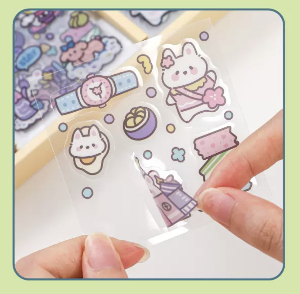 Sticker hộp 200 tấm hình dán dễ thương Spring Picnic (PVC)