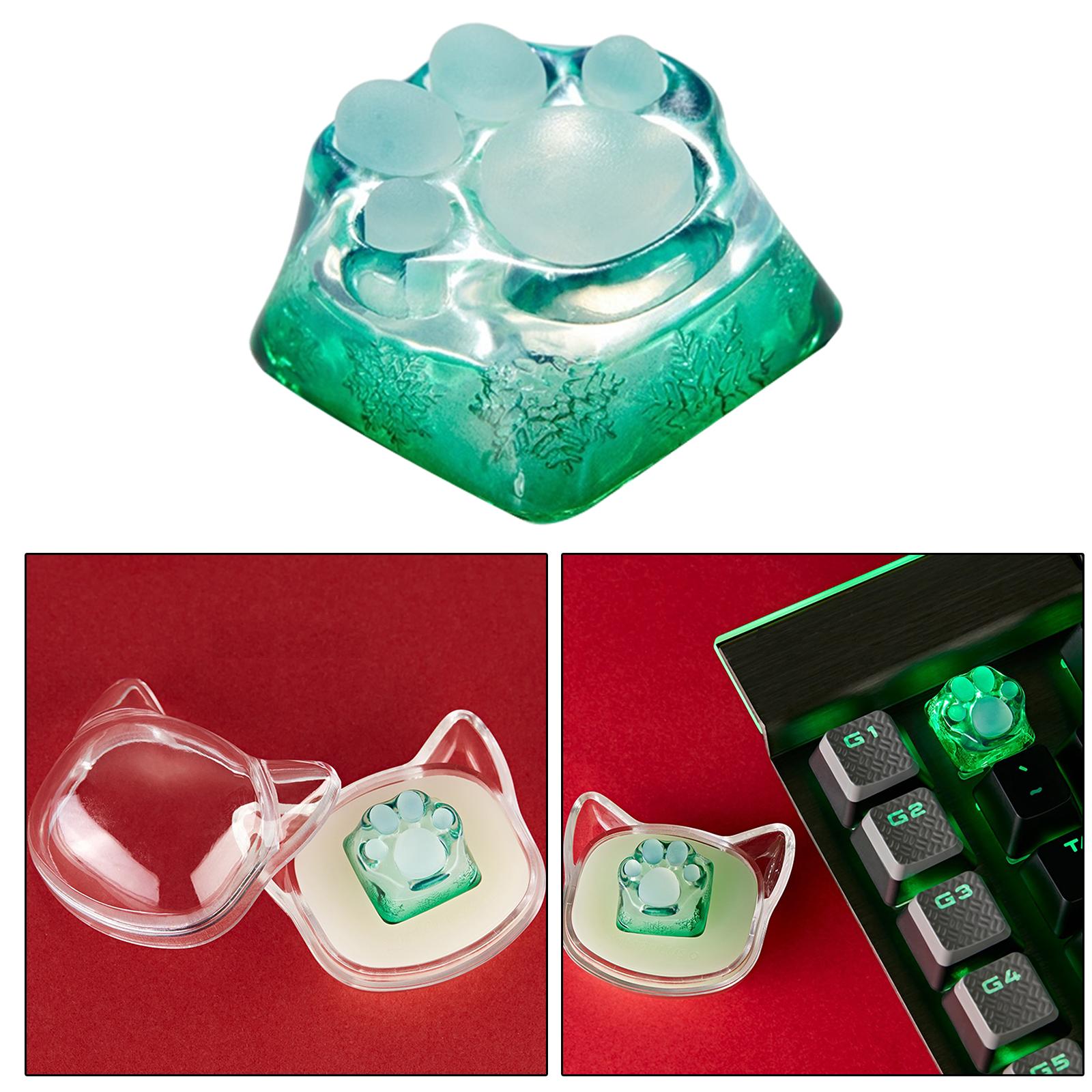 Cute 3D Clear Cat Paw Mechanical Keyboard Keycap for Cherry MX