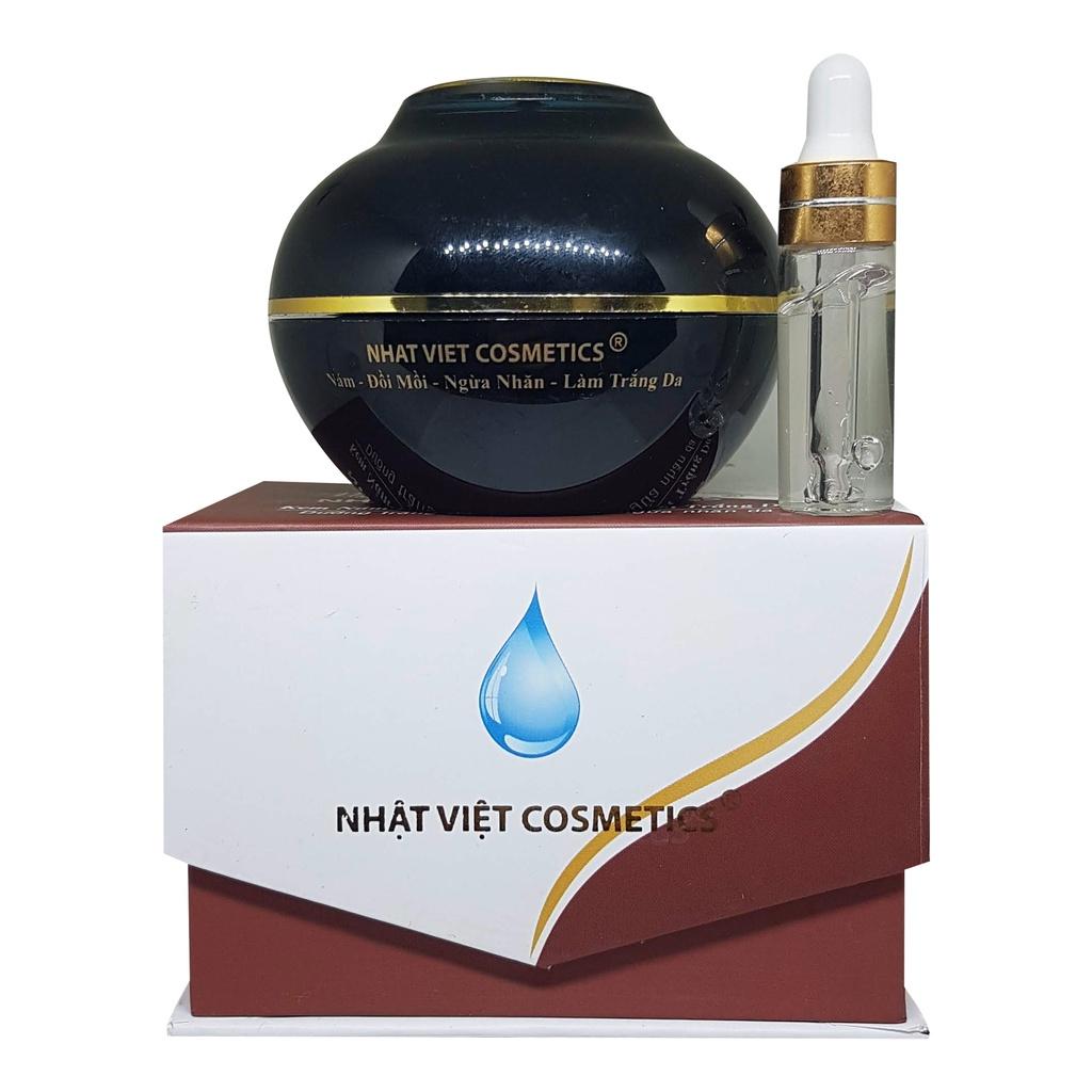 KEM NÁM ĐỒI MỒI NGỪA NHĂN LÀM TRẮNG DA NGỌC TRAI ĐEN- SỮA ONG CHÚA NHẬT VIỆT COSMETICS 25G -30G