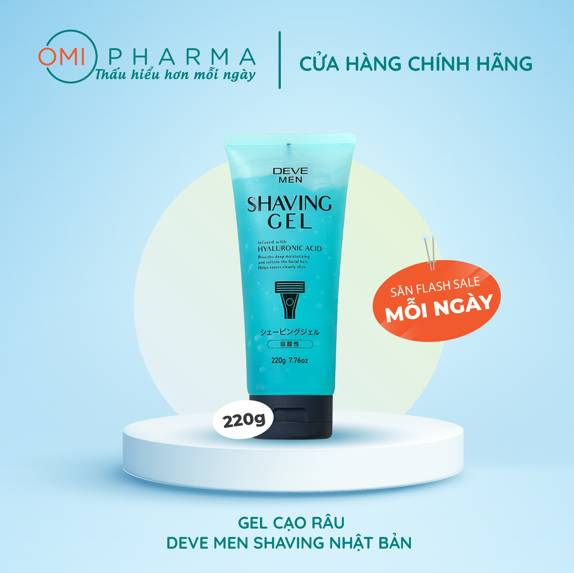 Gel cạo râu DEVE Nhật Bản (Tuýp 220g)