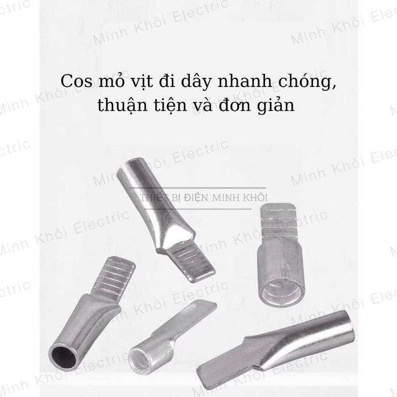 cos mỏ vịt dẹp túi 10c, đầu cos mỏ vịt dẹt trần bấm dây