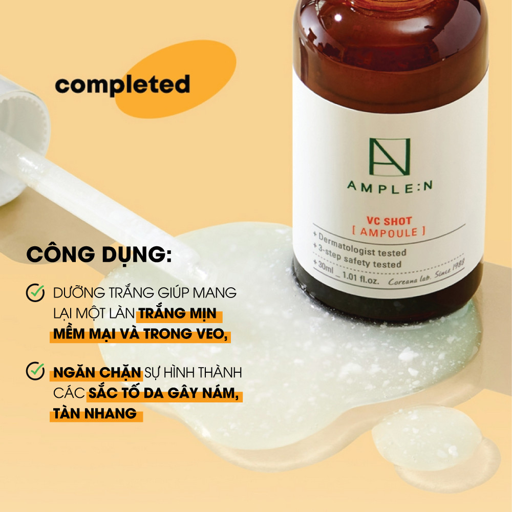Tinh chất dưỡng trắng da AMPLE:N VC Shot Ampoule