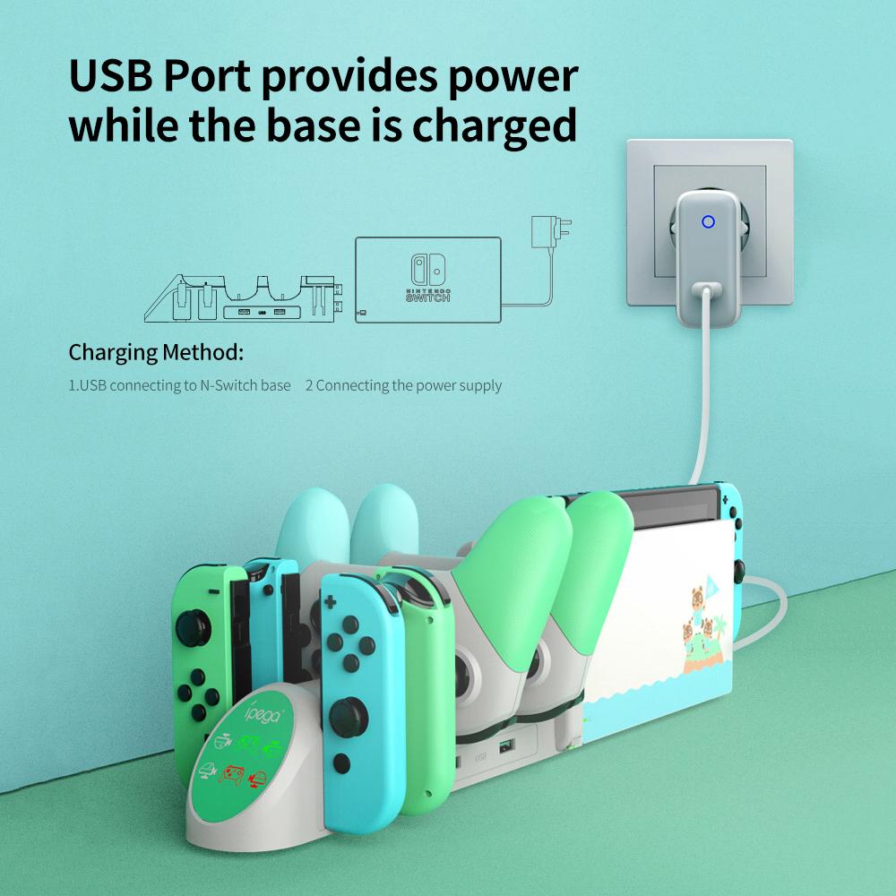 Đế sạc 6 trong 1 iPega PG-9187 thay thế vừa vặn cho Nintendo Switch Pro