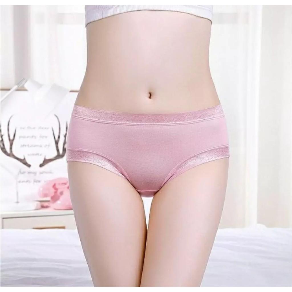 Bộ 10 quần lót cotton nữ viền ren - N16-10