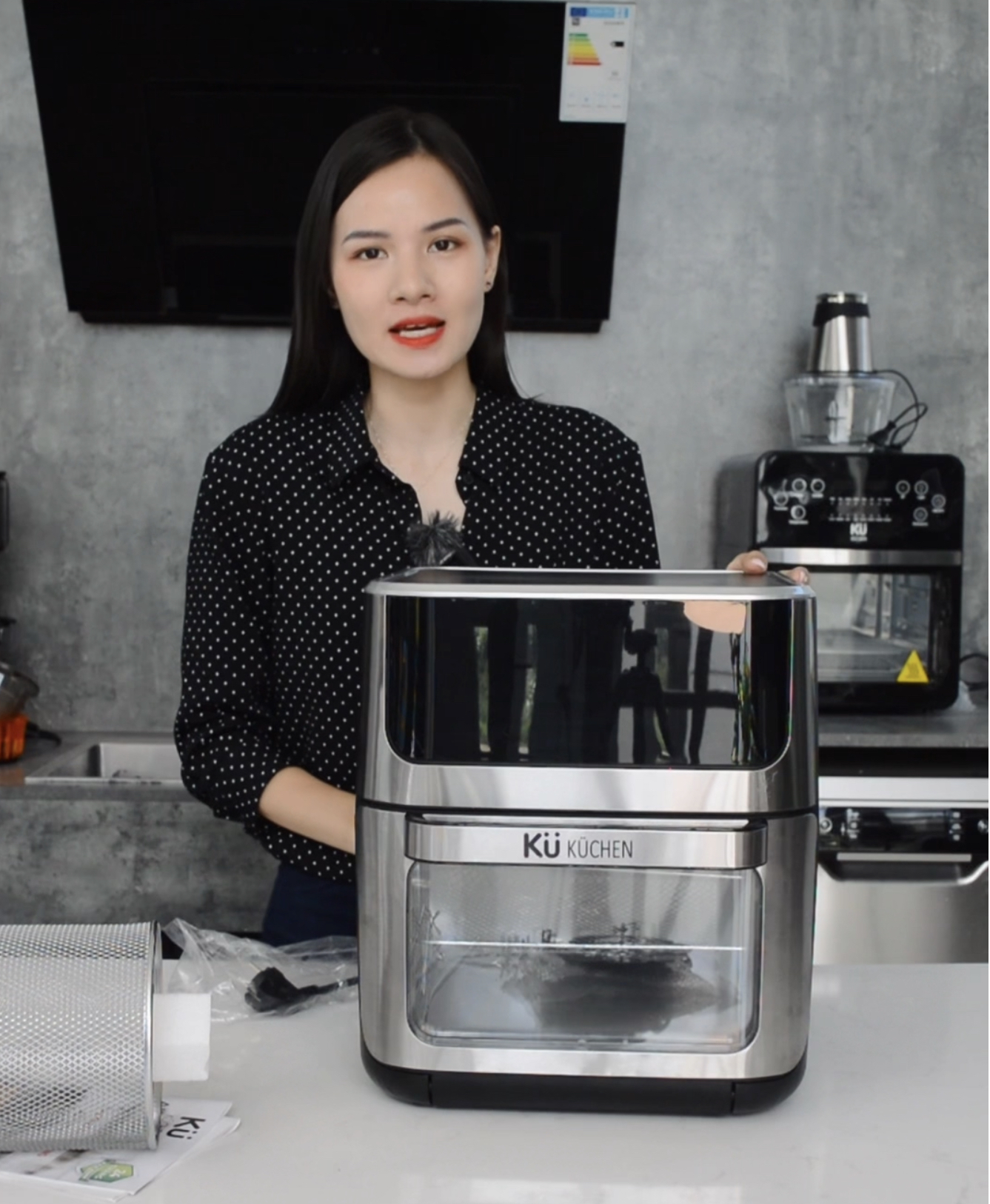 NỒI CHIÊN KHÔNG DẦU KUCHEN- KU PCB 1128 - 12 Lít - Hàng Chính Hãng