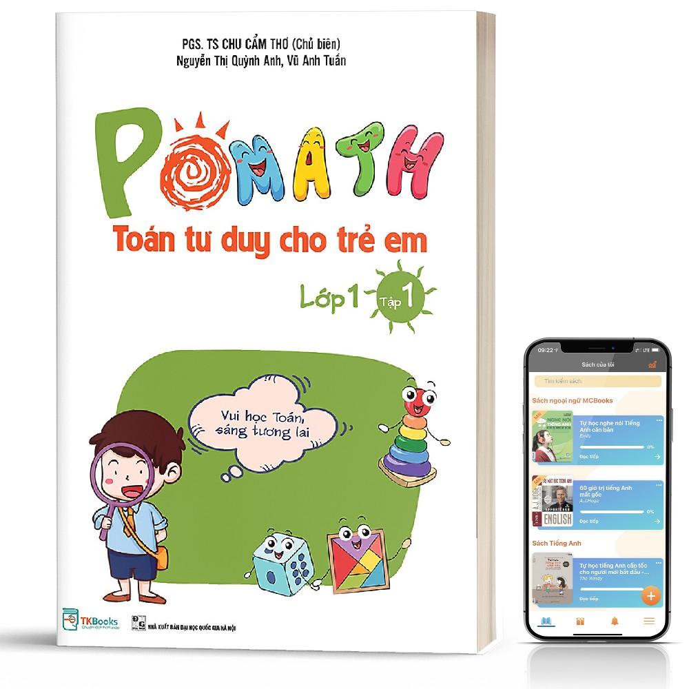 Sách - POMath - Toán tư duy cho trẻ em Lớp 1 Tập 1 - MCBooks