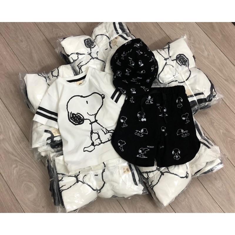 Set 3 chi tiết kèm mũ Snoopy 1-6Y (có ảnh thật)