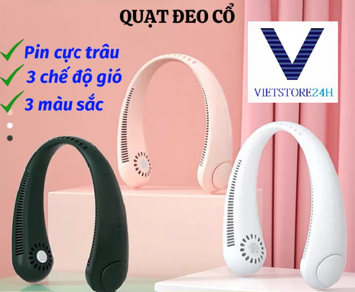 QUẠT ĐEO CỔ KHÔNG DÂY N20 CỰC MÁT (MẪU KHÔNG LED) (Màu Ngẫu Nhiên)