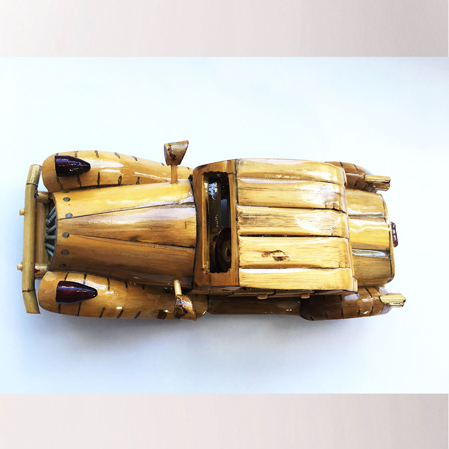Mô Hình Xe Hơi DUESENBERG Tre Vàng Handmade