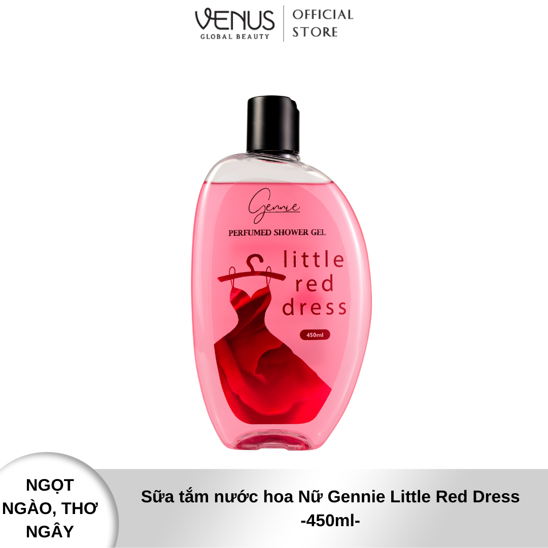 Bộ đôi Mẹ và Bé Sữa tắm Gennie Little Red Dress + Sữa tắm gội 2IN1 Gennie Baby 450ml - 400ml