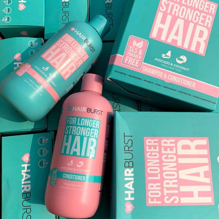 Bộ gội xả Hairburst kích thích mọc tóc nhanh và nuôi dưỡng tóc khỏe - 700ml/2 chai