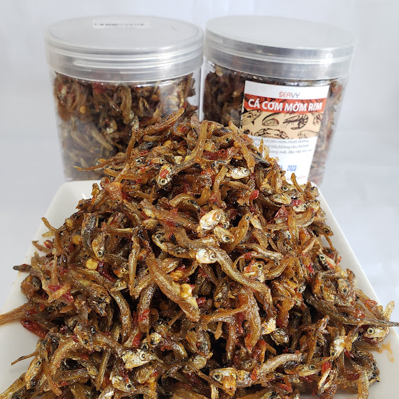 Đặc Sản Nha Trang -Cá Cơm Rim, Cay Cay Xốp Giòn, Seavy Hộp 500g