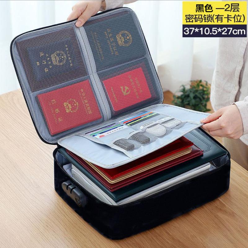 Giá thấp nhất túi đựng tài liệu du lịch chống nước gia đình nhiều lớp hộp đa chức năng dung lượng lớn giấy chứng nhận tài liệu hộ chiếu túi đựng thẻ