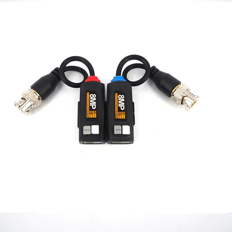 10 bộ video balun lõi đồng, chống nhiễu 8mp - màu vàng cho camera quan sát