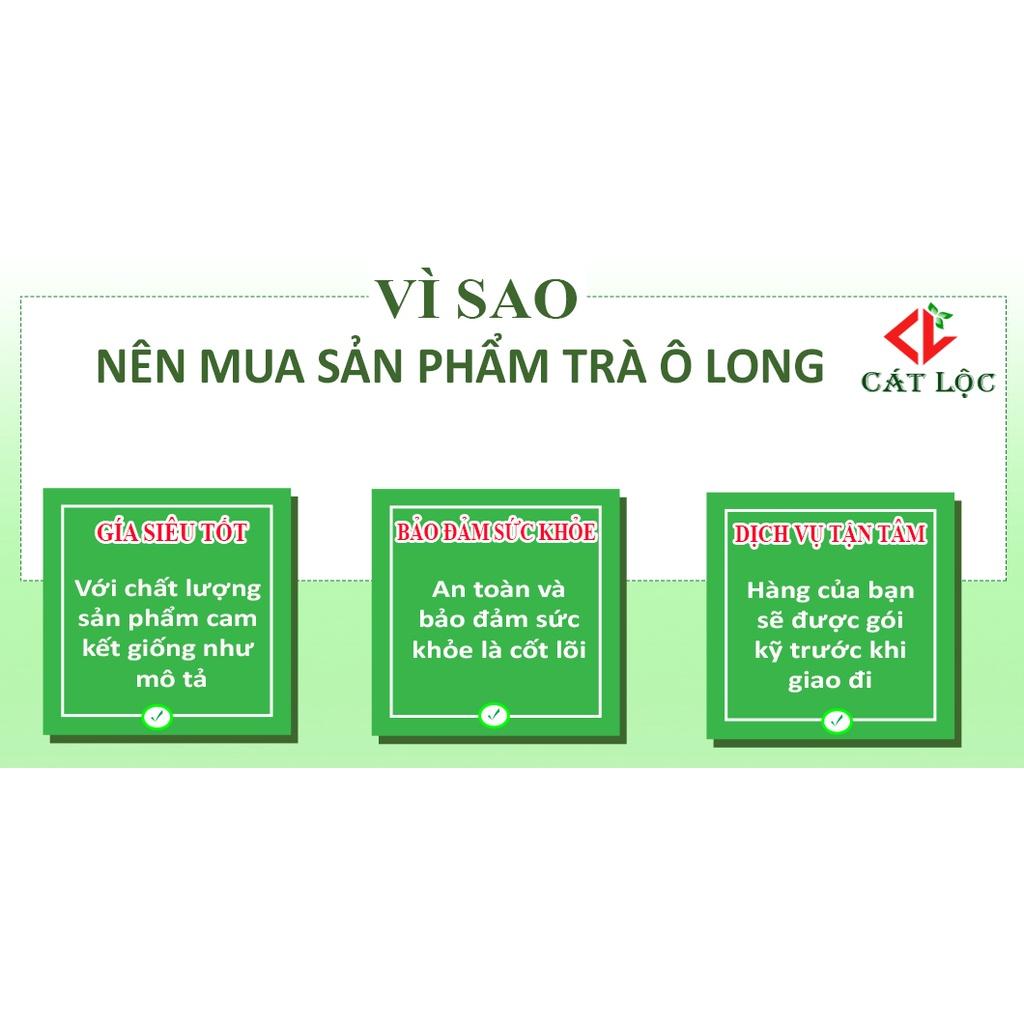 Trà ô long (o long, oolong, olong) Cát Lộc nguyên chất, vị đậm đà, là nguyên liệu làm trà sữa ngon – Gói 100g, 50g