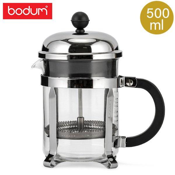 Bình pha trà, cà phê kiểu Pháp Bodum Chambord 500ml màu inox 1924-16, xuất xứ Bồ Đào Nha