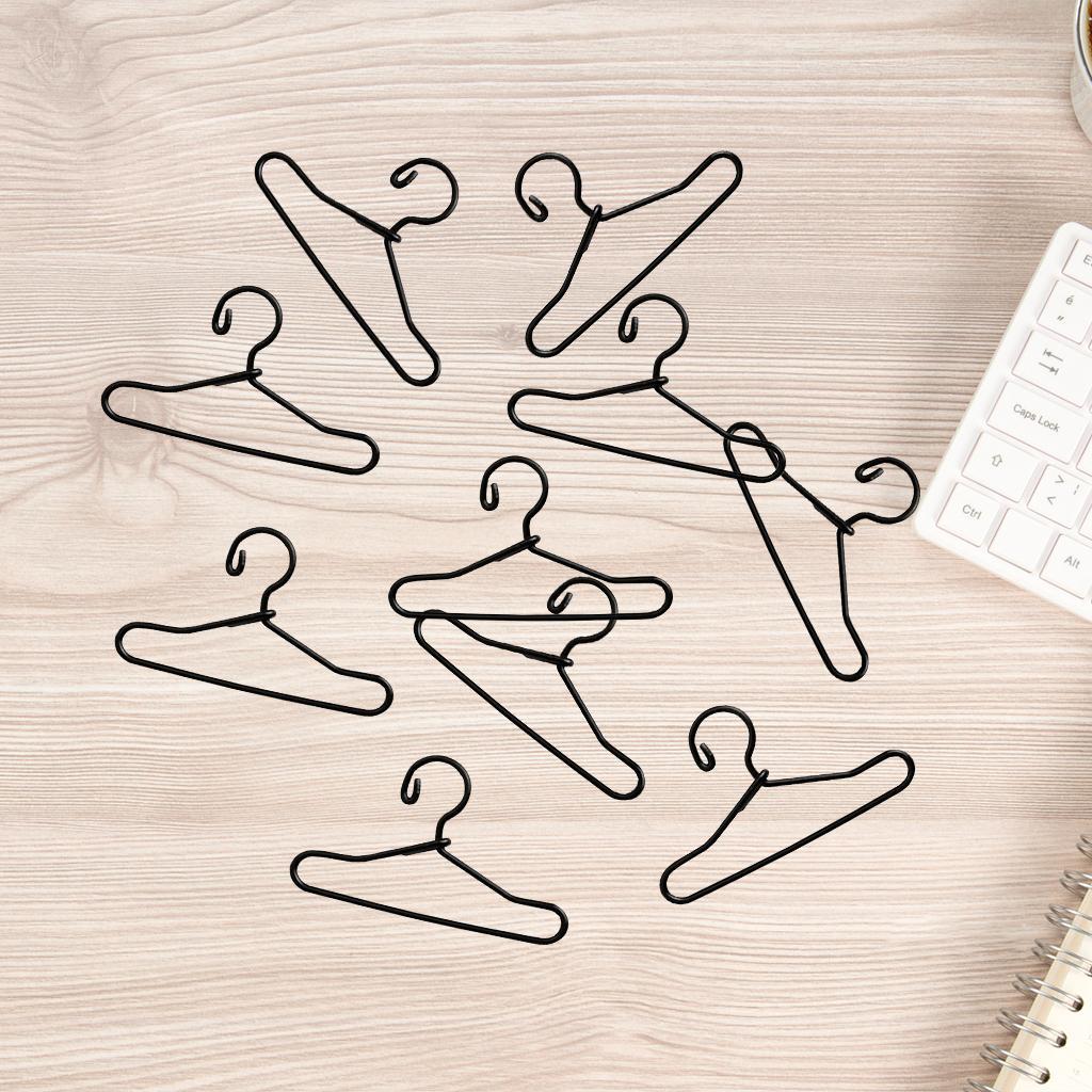 10Pcs Metal Clothes Hangers for BJD Dolls Dress Pants Gown