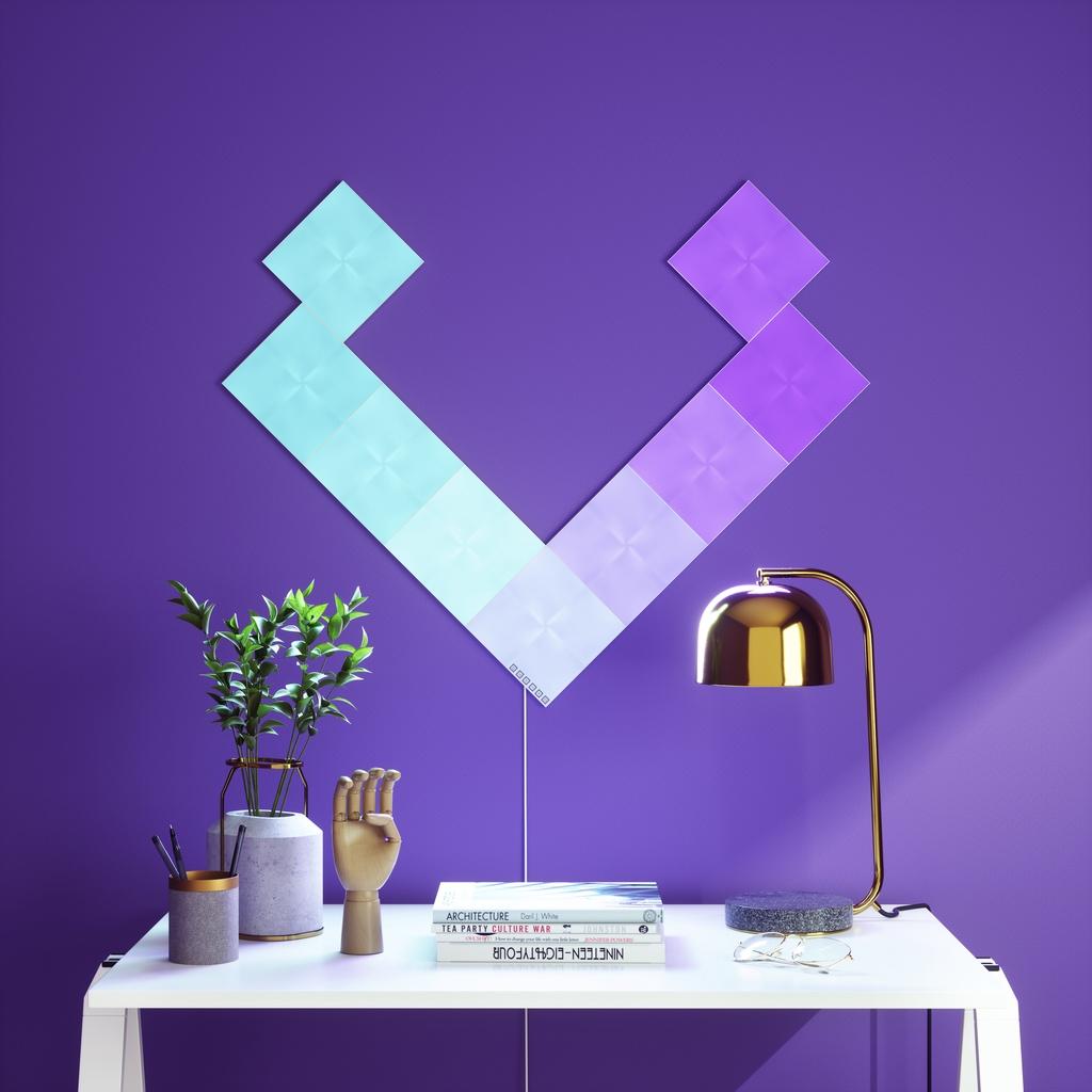 Bộ đèn thông minh Nanoleaf Canvas | Square Starter Kit | 9 ô đèn hình vuông