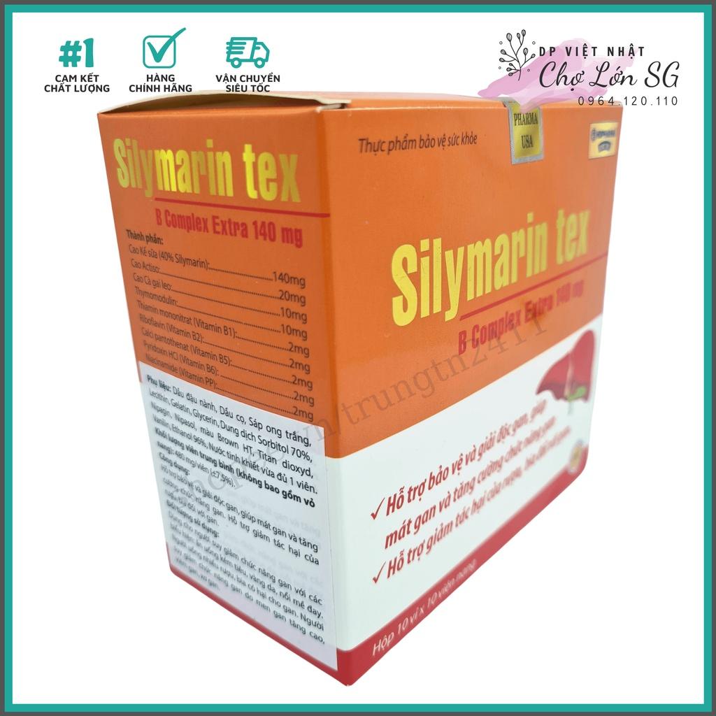 Viên uống bổ gan SILYMARIN TEX giải độc gan, mát gan, hạn chế tổn thương do bia rượu - Hộp 100 viên