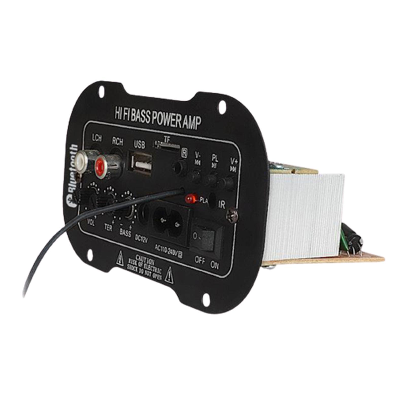 220V Bluetooth Power Amplifier Hi-Fi Bass Mono Digital Mini Amp Radio TF/USB Car Mini Power Amplifier