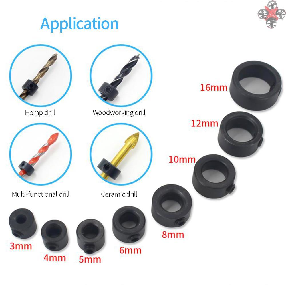 8 Vòng Cố Định Mũi Khoan 3-16mm Cho Vật Liệu Gỗ