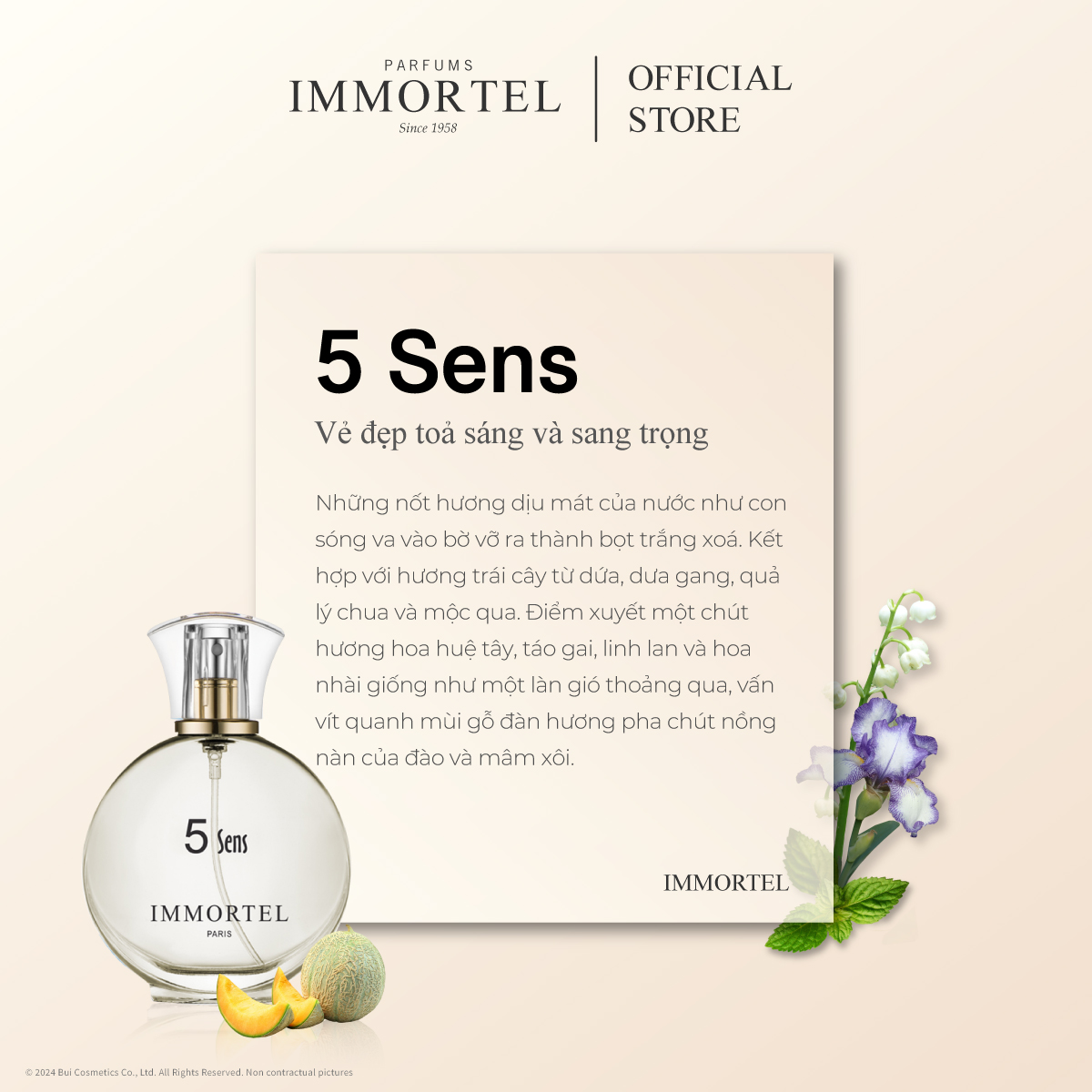 Nước Hoa Nữ IMMORTEL 5 Sens - Eau de Parfum 60mL Nhập Khẩu Chính Hãng Pháp