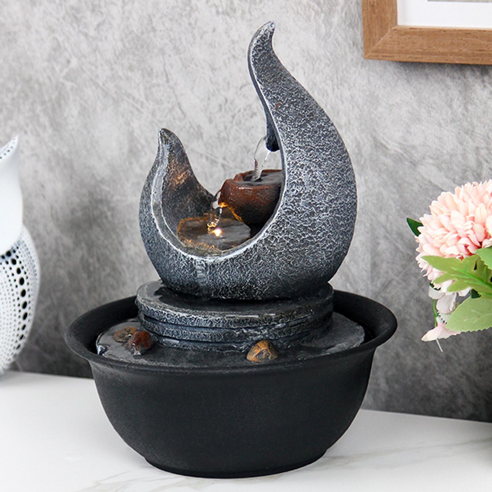 Desktop Water Fountain Waterfall Fountain Tabletop Fountain for Ornaments