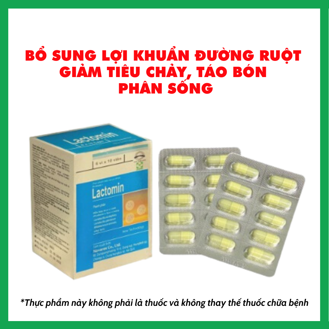 Combo 2 Lactomin Hàn Quốc (Viên) - Giảm Rối Loạn Tiêu Hóa, Tiêu Chảy, Táo Bón, Phân Sống, Cân Bằng Hệ Vi Sinh Đường Ruộ