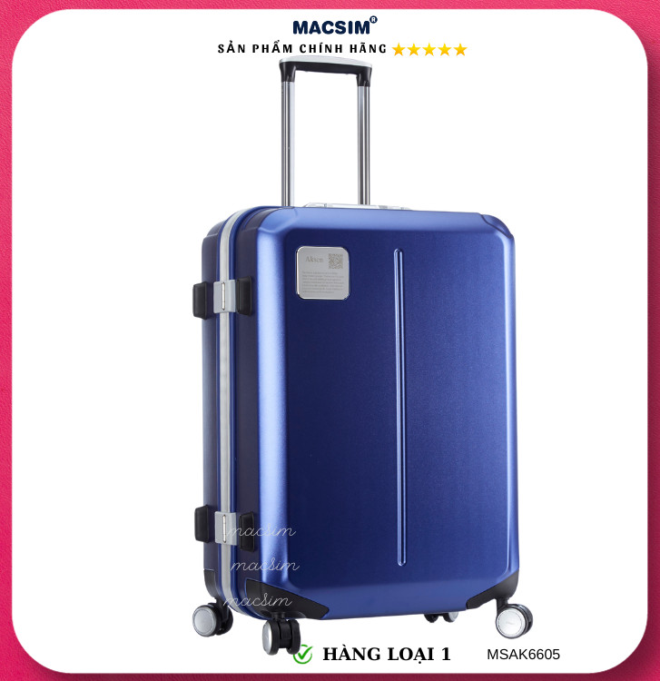 Vali cao cấp Macsim Aksen hàng loại 1 MSAK6605 cỡ 28 inch màu xanh